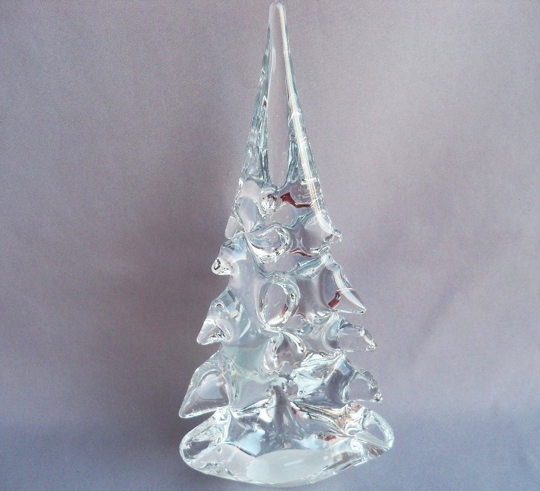 hand blown art glass christmas tree large hand blown art glass christmas tree large