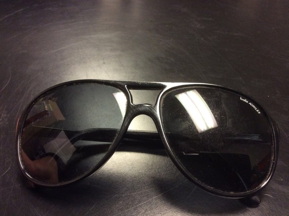 vintage Bolle black sunglasses aviator style by rustandmoth