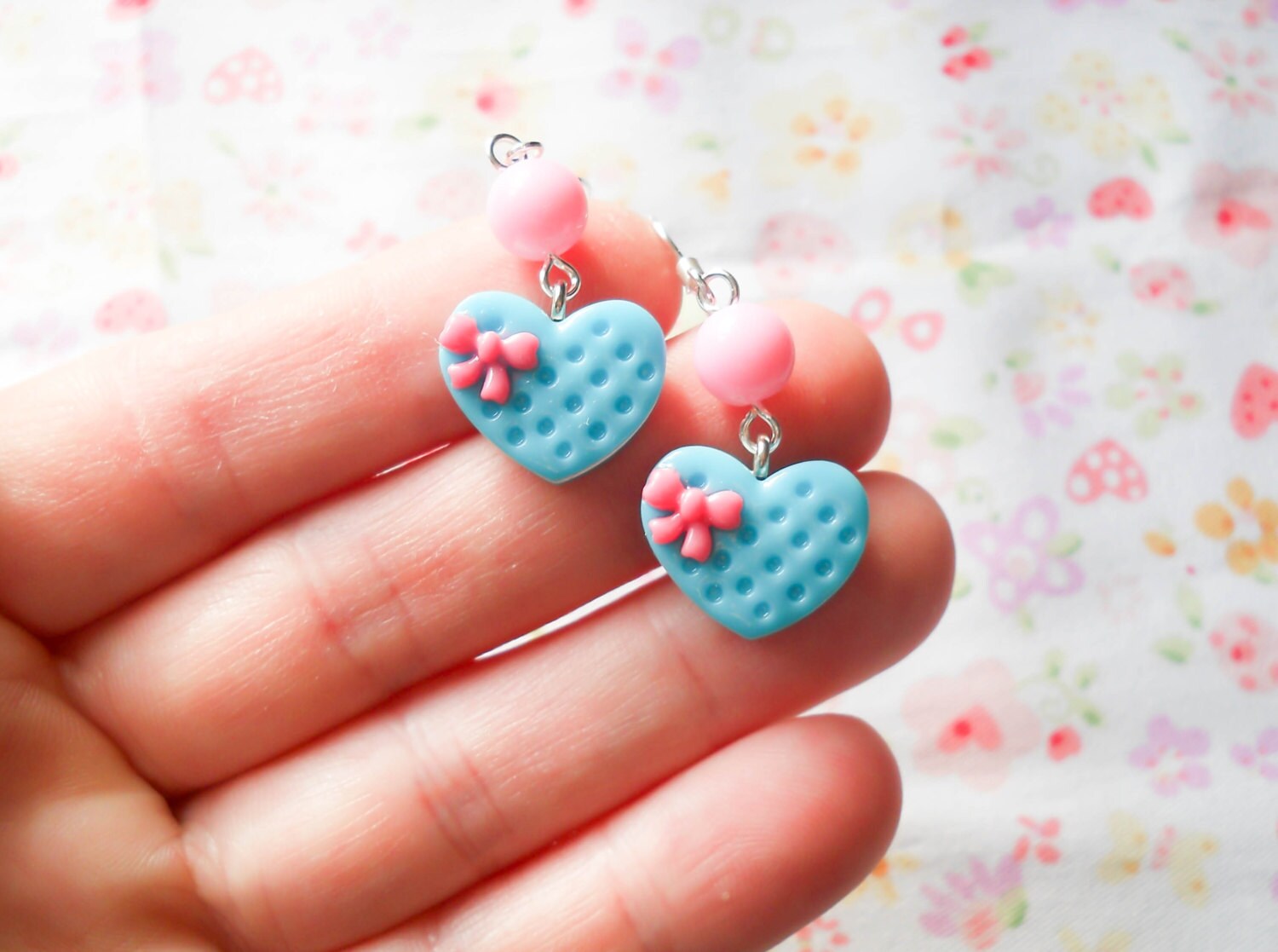 Kawaii Earrings Heart Earrings Cookie Earrings Sweet
