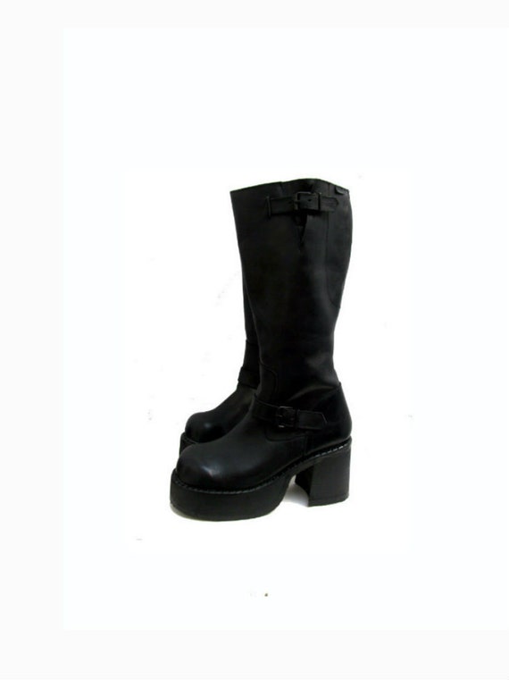 mens high heel motorcycle boots