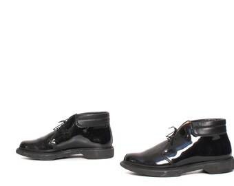 bates patent leather boots