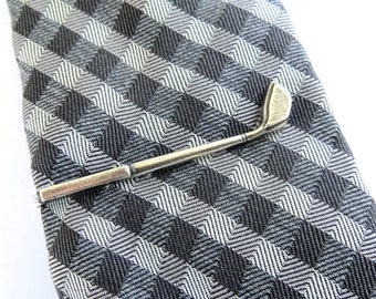 Golf Driver Tie Clip- Golf Club Tie Bar- Sterling Silver Ox Finish- Customize
