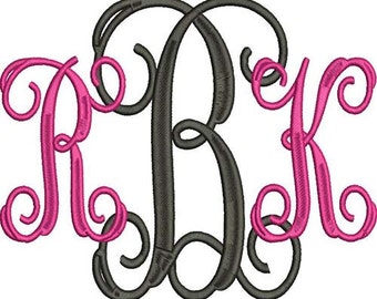 Vine Monograms Embroidery Machine Alphabet Font Set 10820 Instant Download Includes BX Formats