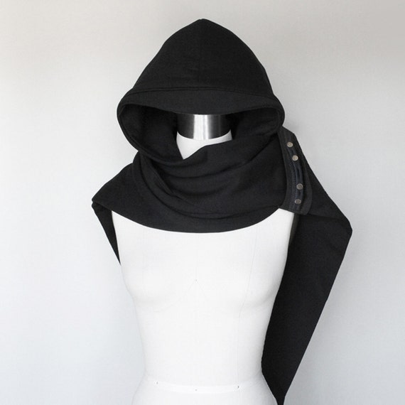 Items similar to Oversized Hooded Knit Scarf on Etsy