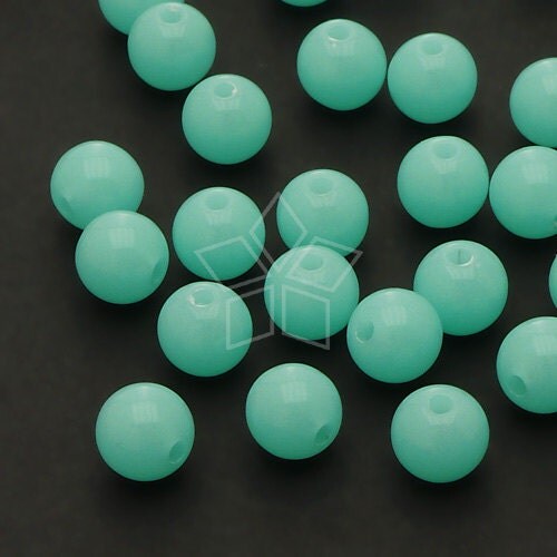 AR022BL / 50 Pcs Luminous Beads Glow in the Dark Round