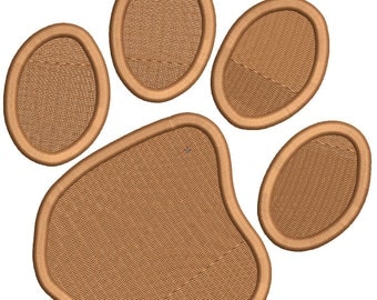 Paw Print Embroidery Design Download - 3 Sizes - Instant Download