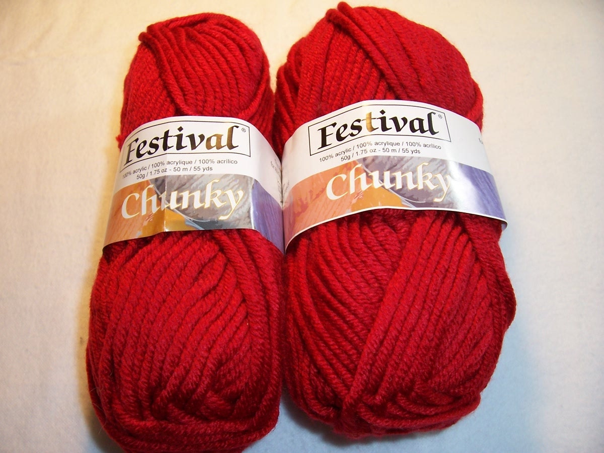 CLEARANCE Set of 2 Festival Chunky Yarn 100 by BooBoosAttic