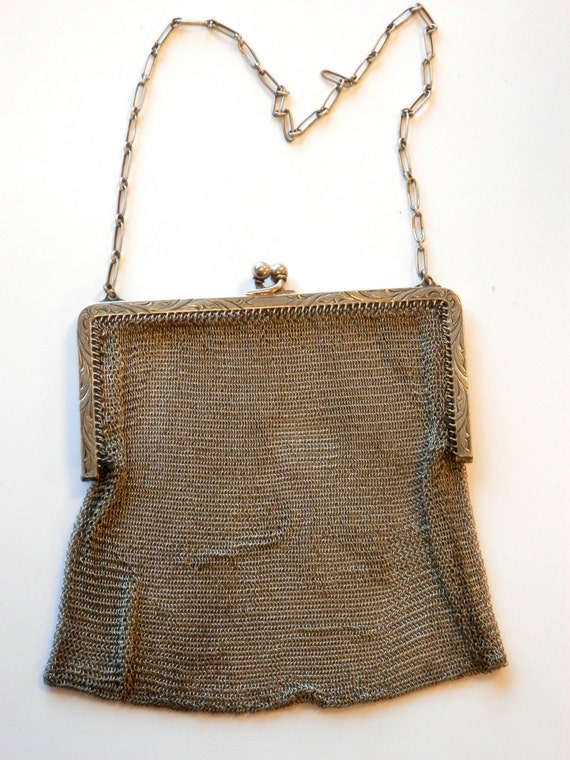 Antique Victorian Sterling Silver Mesh Purse by TheJewelryChain