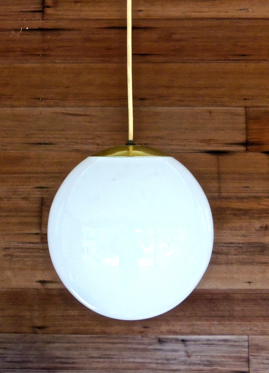 vintage globe pendant light 1950s-60s mid century LARGE by mkmack