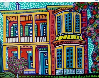 50% OFF New Orleans, French Quarter Art - Art Poster Print of painting