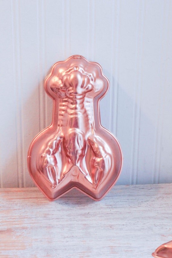 Vintage Copper Lobster Mold Lobster Jello Mold Home Decor