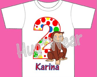 Curious George Birthday Shirt + Tutu Outfit (Any Age)