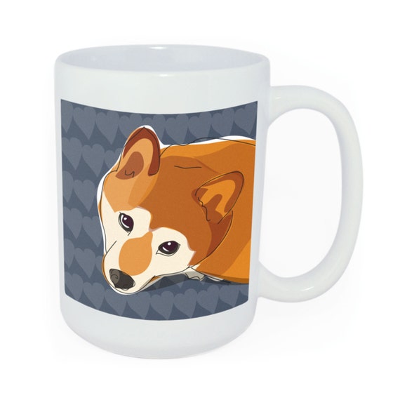 Shiba Inu Coffee Mug Time to Walk the Dog Mug Ceramic