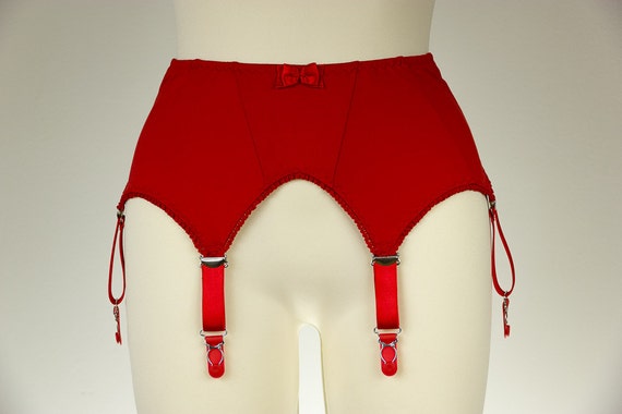 red narrow suspender belt ideas