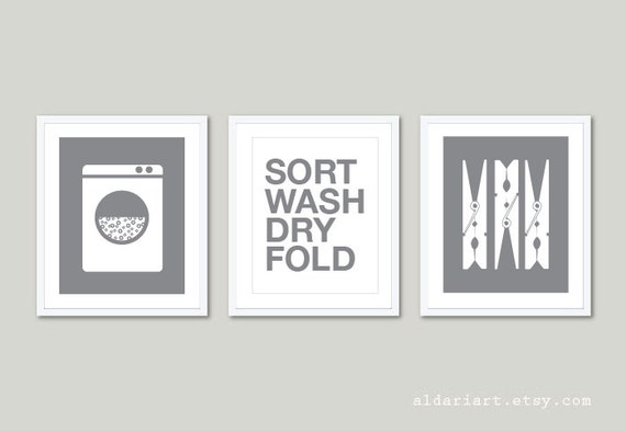  Laundry  Room Art  Prints  Set of 3 Laundry  Wall Art 