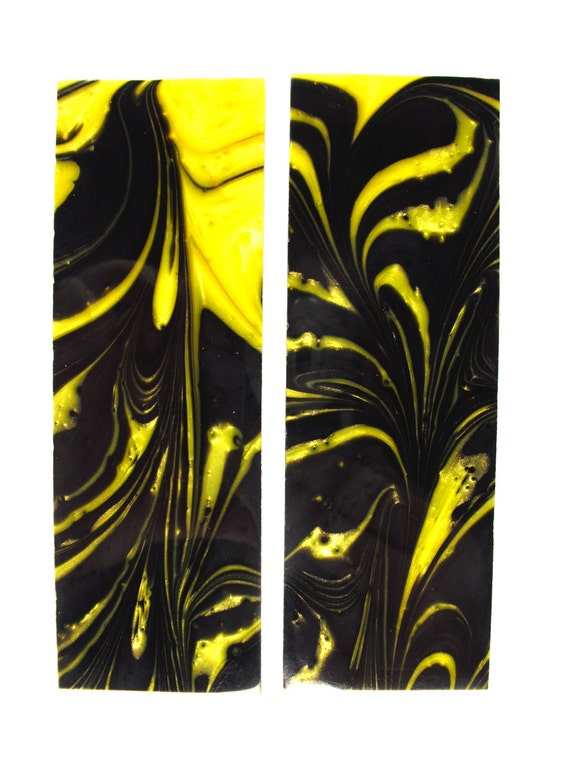 Yellow & Black Pearl Scales Knife Handles Gun by Furnitureyourway