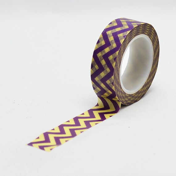 purple and yellow Zig Zag Chevron pattern Washi Tape LMT - 1187 - Love My Tapes