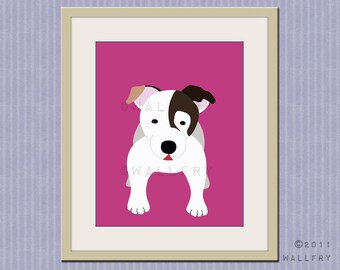 Jack Russell terrier dog print. Puppy nursery artwork for baby & kids room decor theme. Custom colors, Dog Series print by WallFry