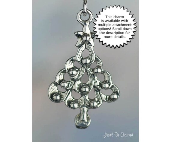 sterling silver christmas tree charm decorated by sterling silver christmas tree charm decorated by