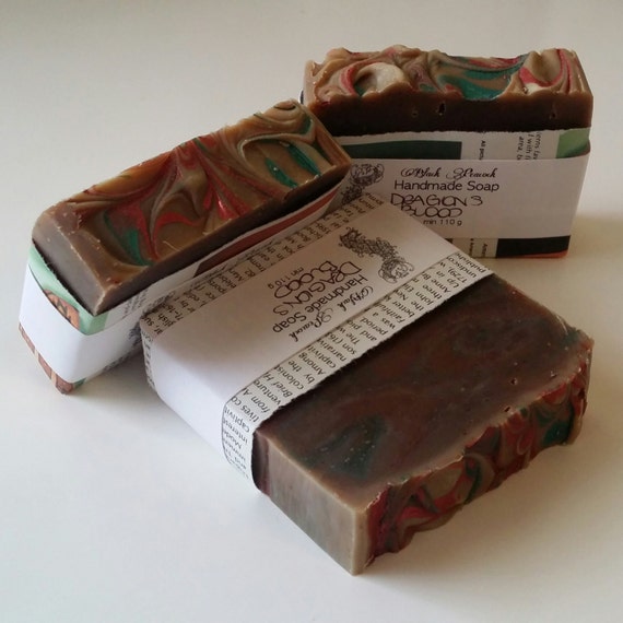 Dragon's Blood Handmade Soap unisex scent by blackpeacocksoapery