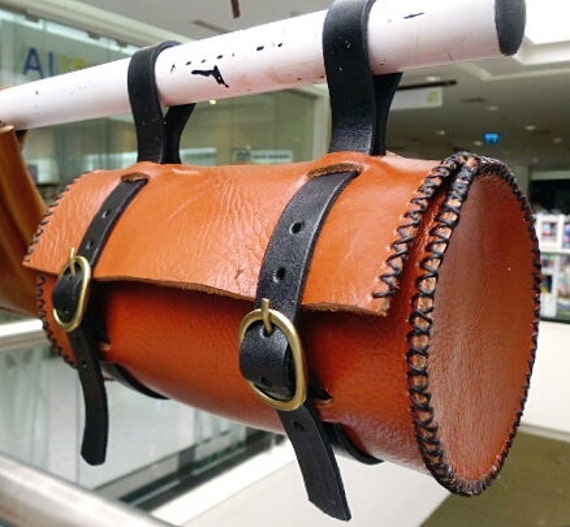 Bicycle Bags Panniers Sporting Goods New Multicolor Bicycle Cycle Round Leather Soft Tool Bag Christmas Gift Free