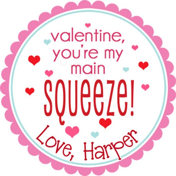 You're My Main Squeeze Valentines Day Stickers by partyINK