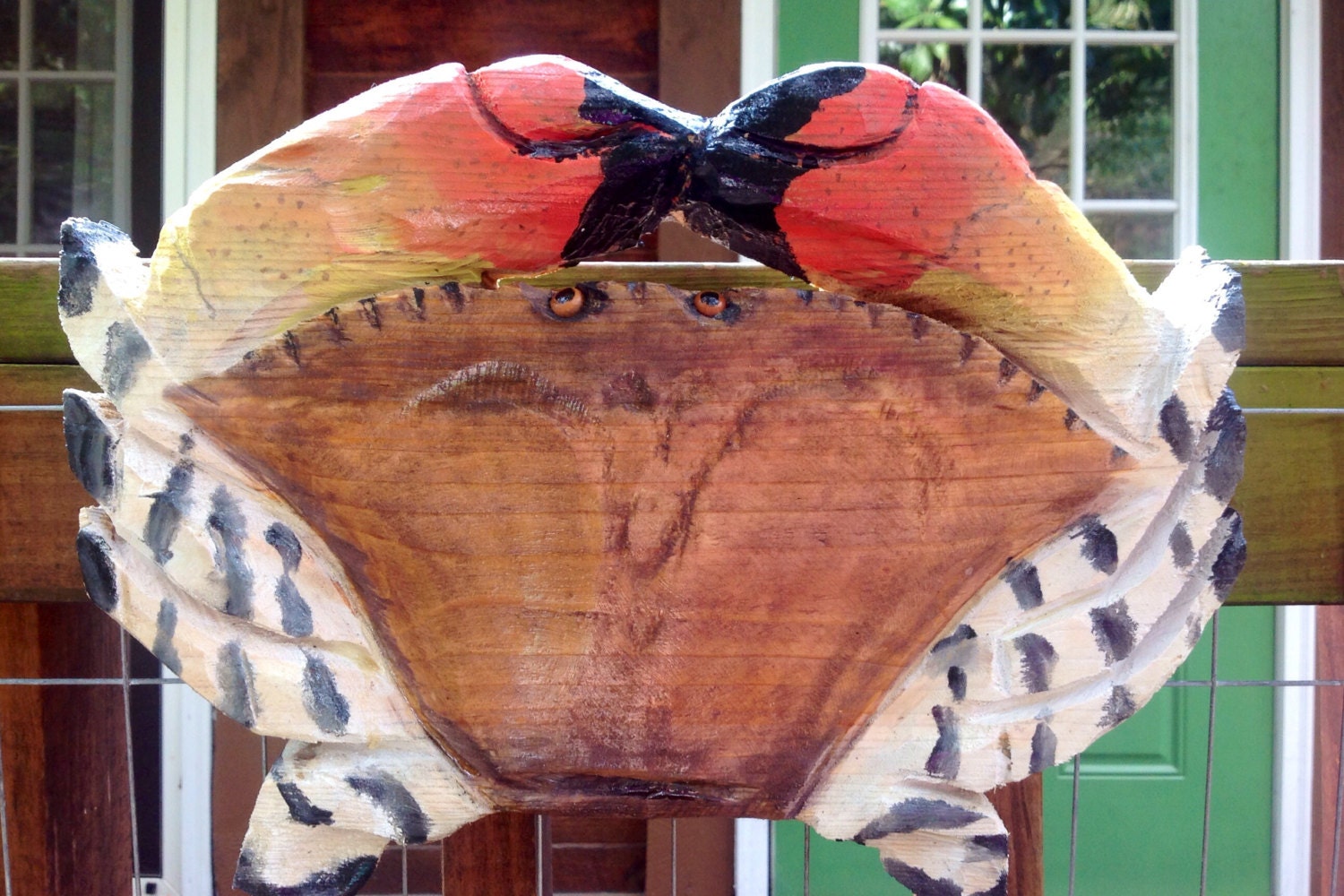 Stone Crab 16 chainsaw wooden crab carving nautical by oceanarts10