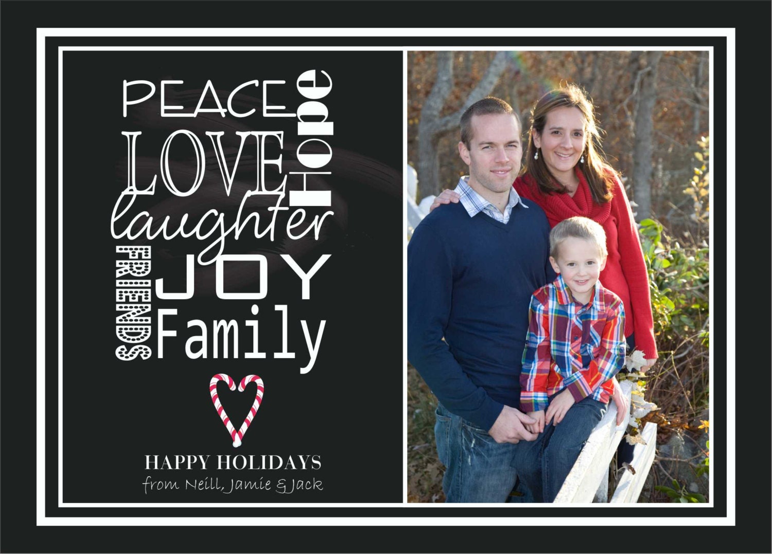 Chalkboard holiday card