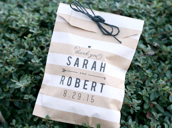Custom PrintedPersonalizedWedding Favor BagTreat BagsCandy ...