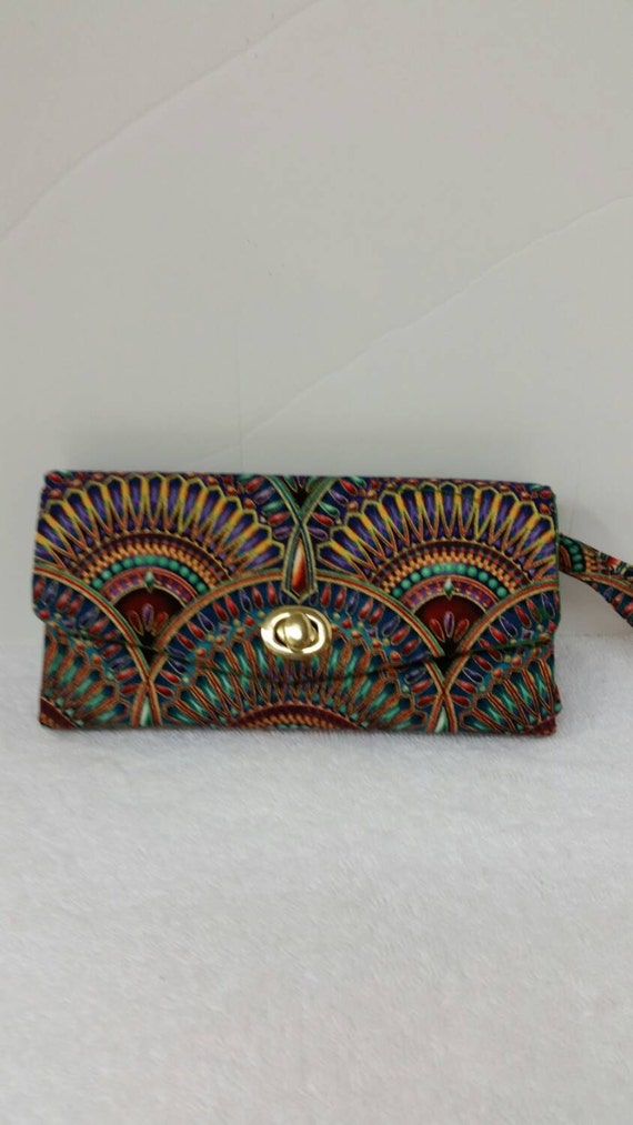 Necessary Clutch Wallet in Egyptian Print by TWOGREENPARROTS