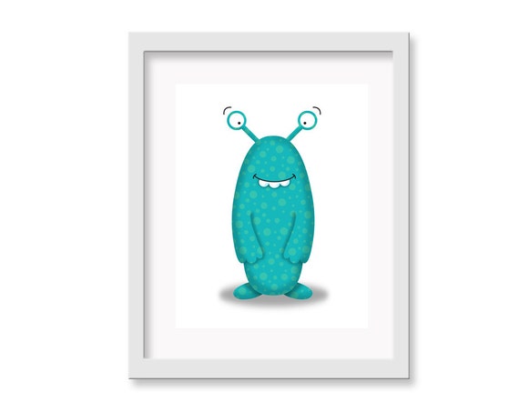 Monster / Alien Nursery Art Nursery Decor Kid Wall Art