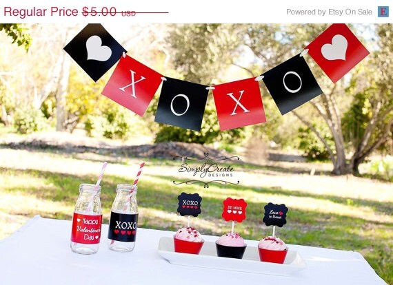 SALE Valentine's Day Banner DIGITAL Files XOXO Il_570xn
