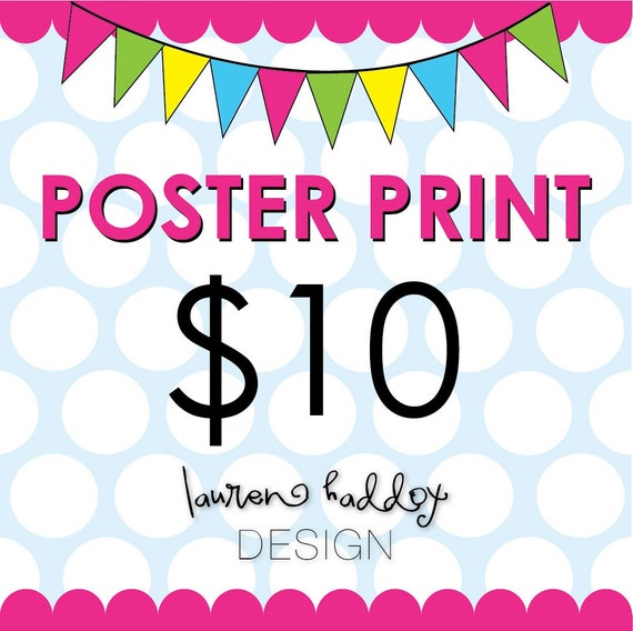 DIY Poster Print 20x30 poster print selected from any