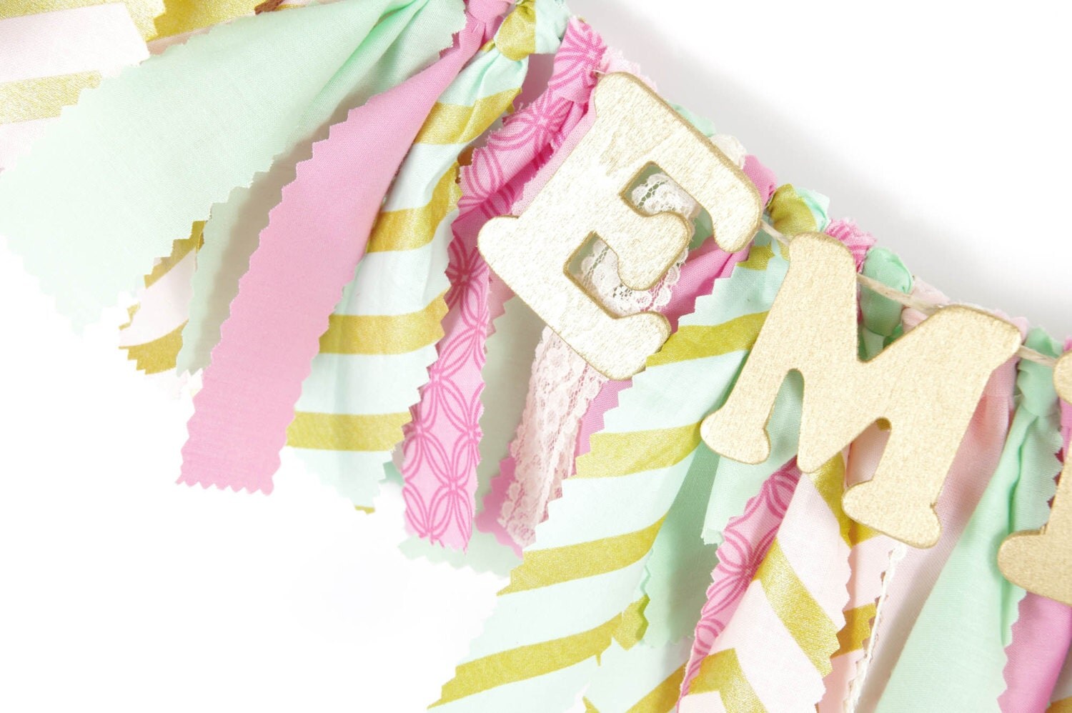 Pink Mint and Gold Nursery Decor Maternity Photo Prop