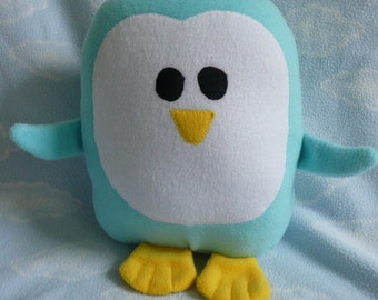 blue penguin pillow