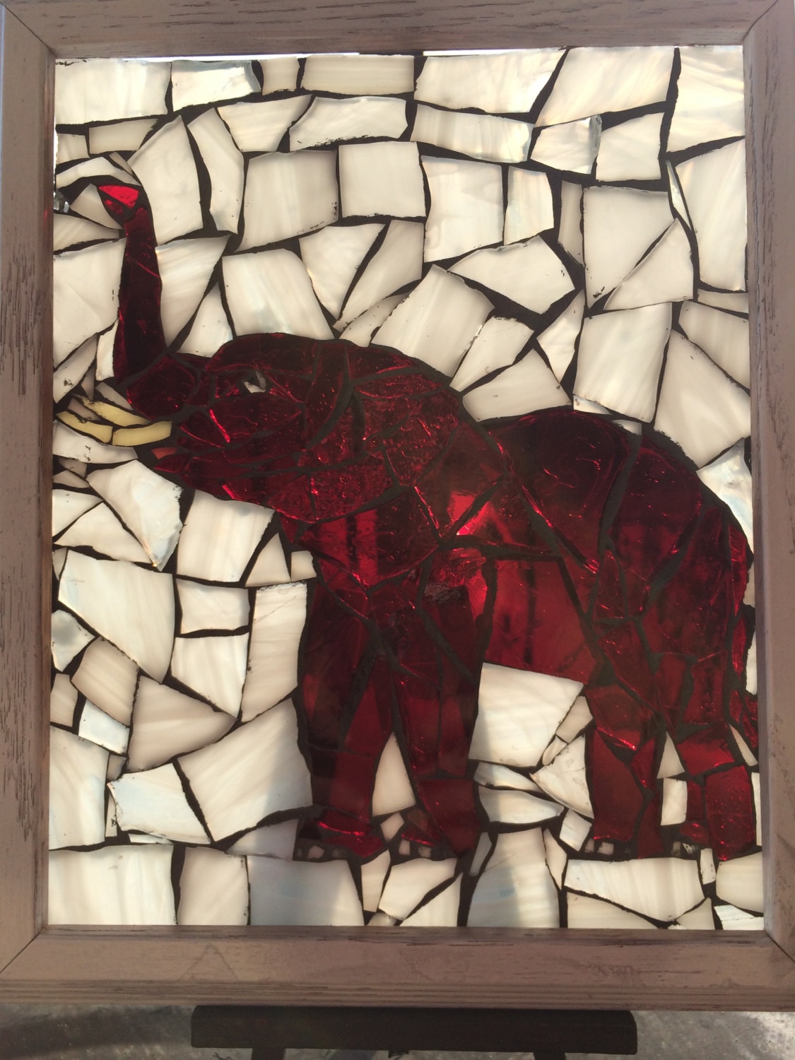 Stained Glass Mosaic Elephant