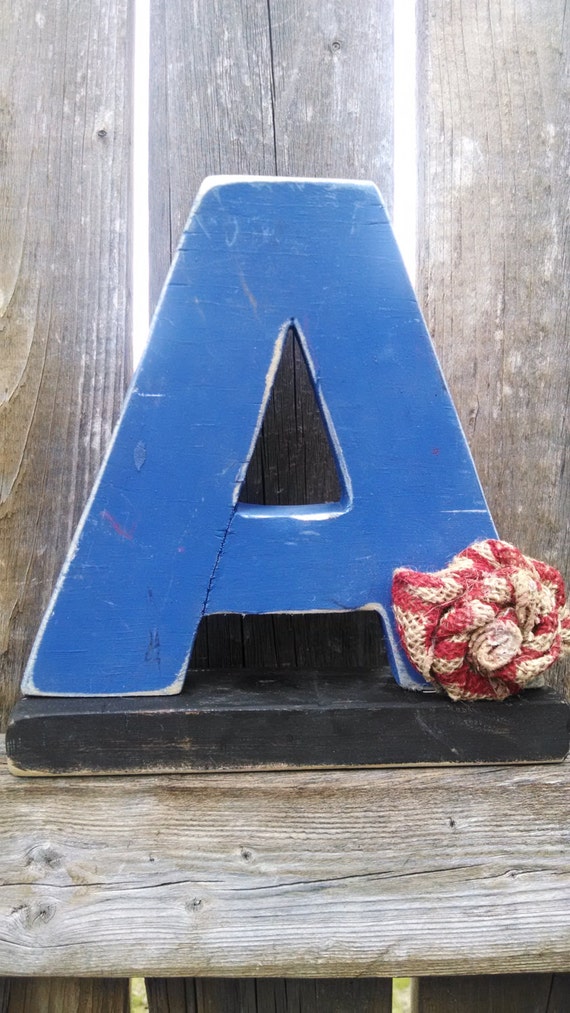 Shabby chic letter A, shelf sitter