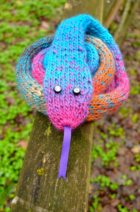 RESERVED FOR JASPER Snake Scarf Rainbow by practicallyfrivolous