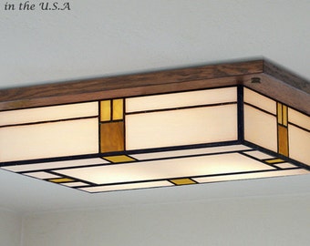 Dining Room Light Fixture Mission Style Vintage Style Glass