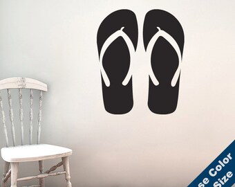 Flip Flops Wall Decal - Sandals Vinyl Sticker