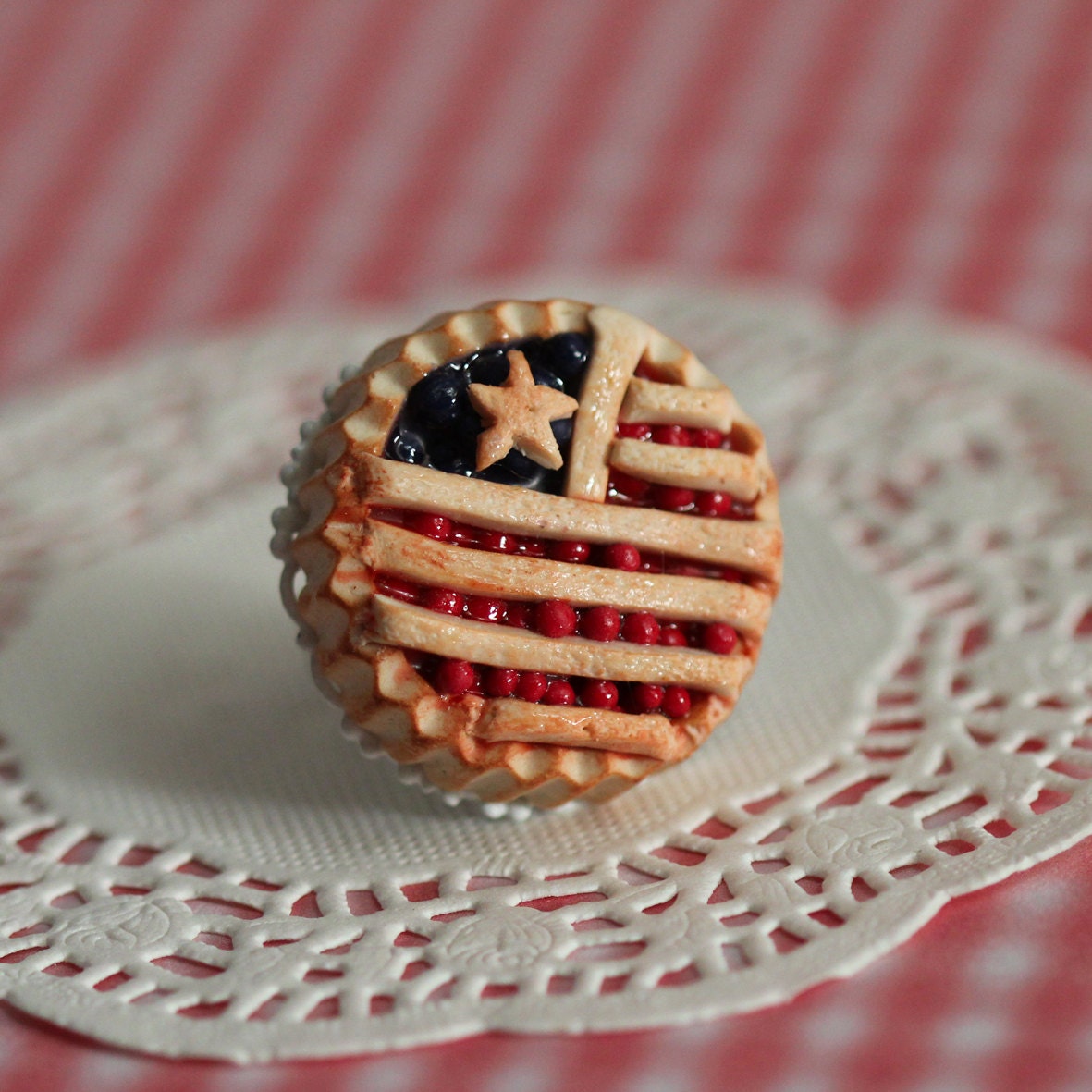 American Pie Ring Fourth of July Pie jewelry by Dleesnow