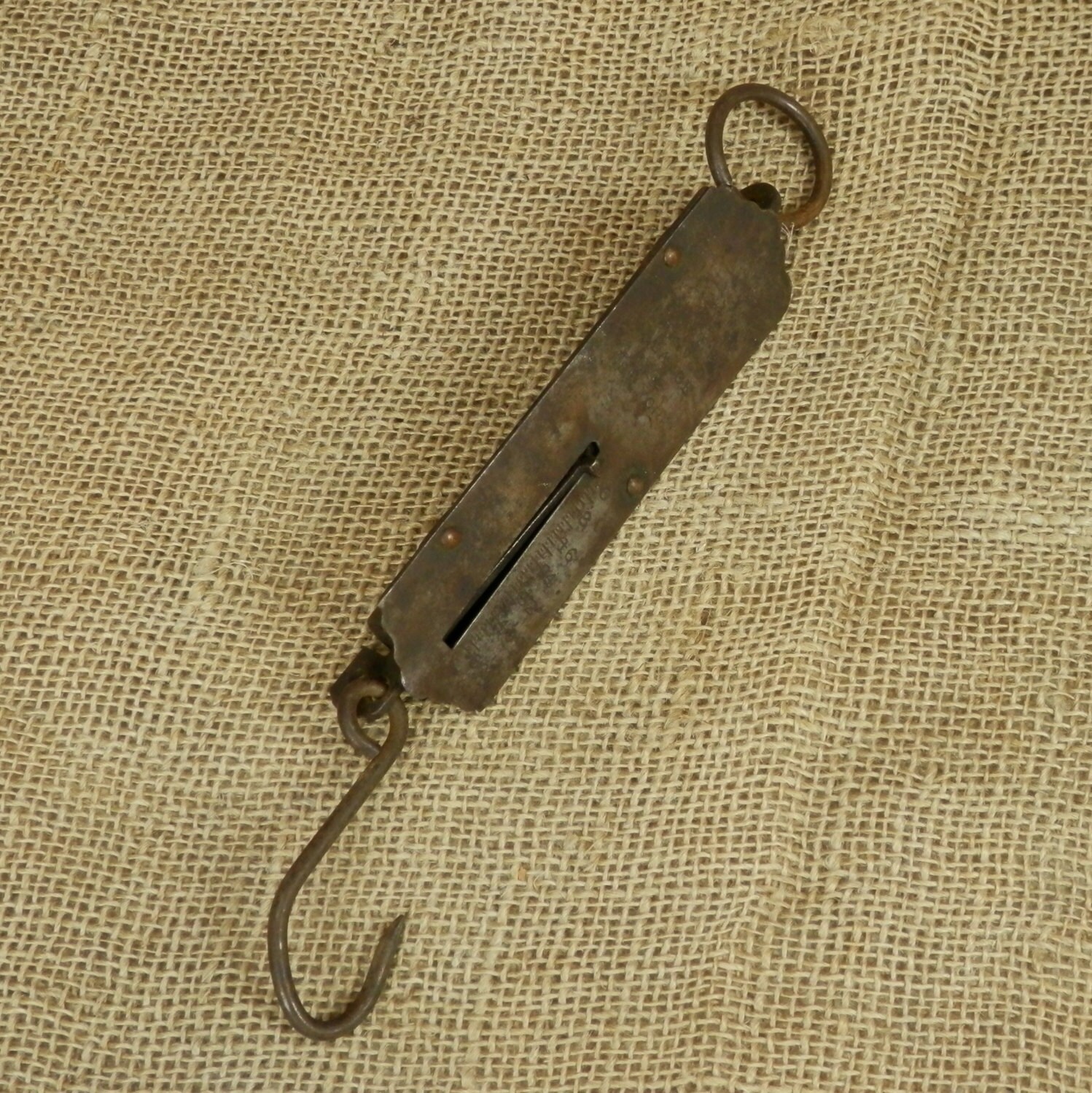 Vintage Hanging Spring Fish Hook Scale Frary's Improved Balance Scale