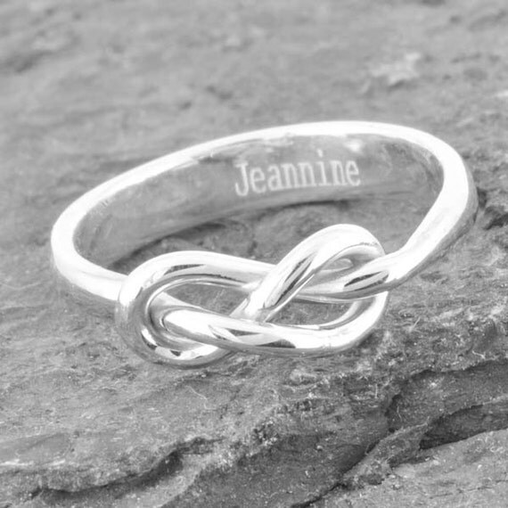 Infinity Ring, Engraving Ring, Knot, Best Friend, Promise ...