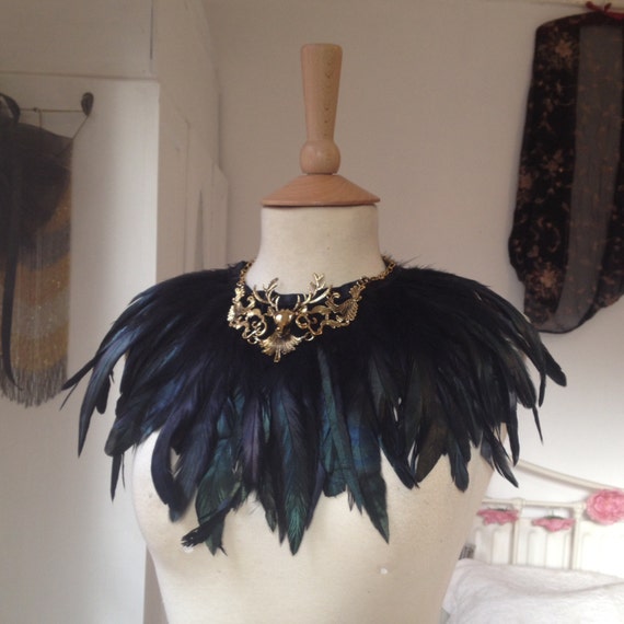 Feather Collar by Talulahblueburlesque on Etsy