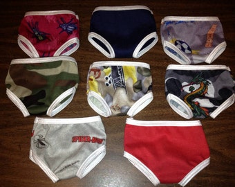 18" Doll Panty Set of 3 Boy Underwear 3 Undies Set Mix & Match Fits American Girl Doll Clothes Boy Doll