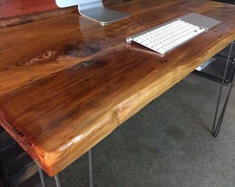 Sale! Reclaimed Wood Desk - modern mid century, industrial, rustic