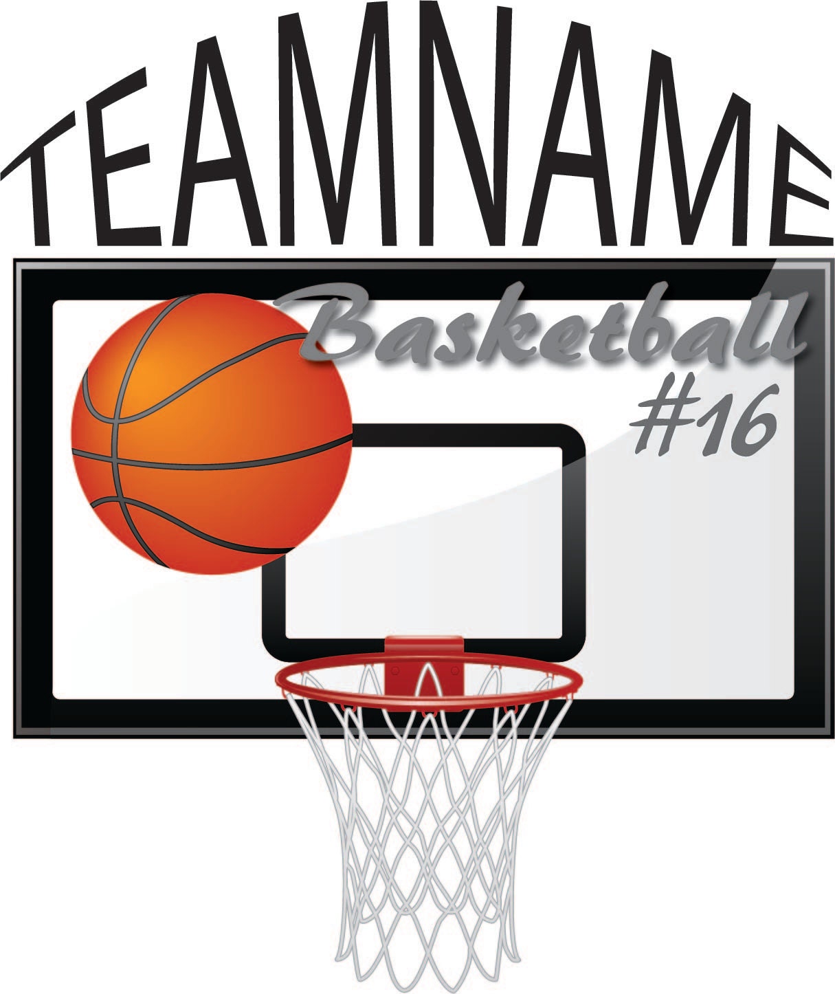 Basketball Decal, Personalized Basketball Decal, Infinite Graphics