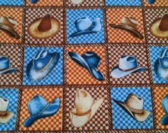 Baby Toddler Bedding Cowboy Hats fitted sheet with standard pillowcase western