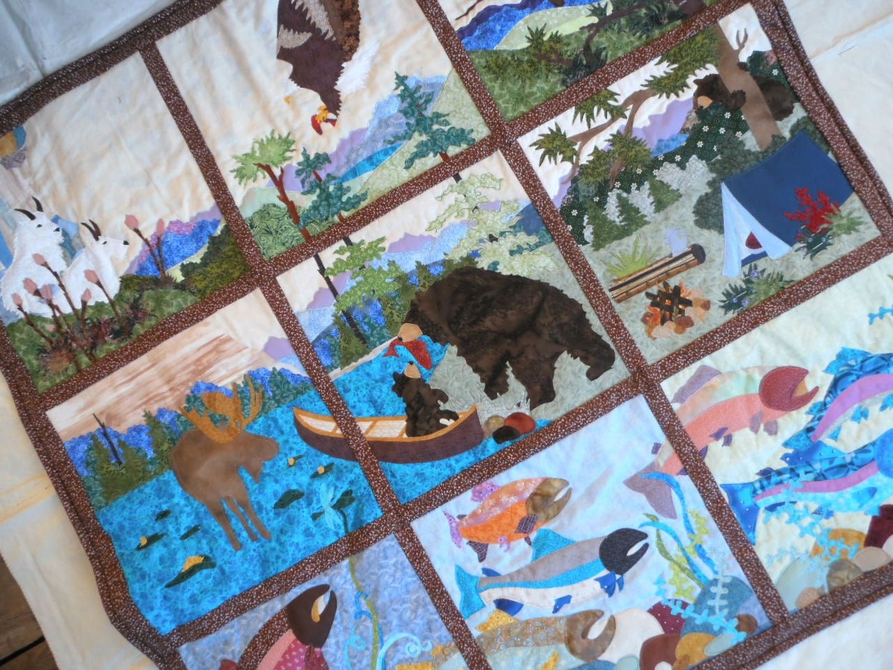 Applique Art Quilt Alaska Wildlife Quilt Alaska Applique