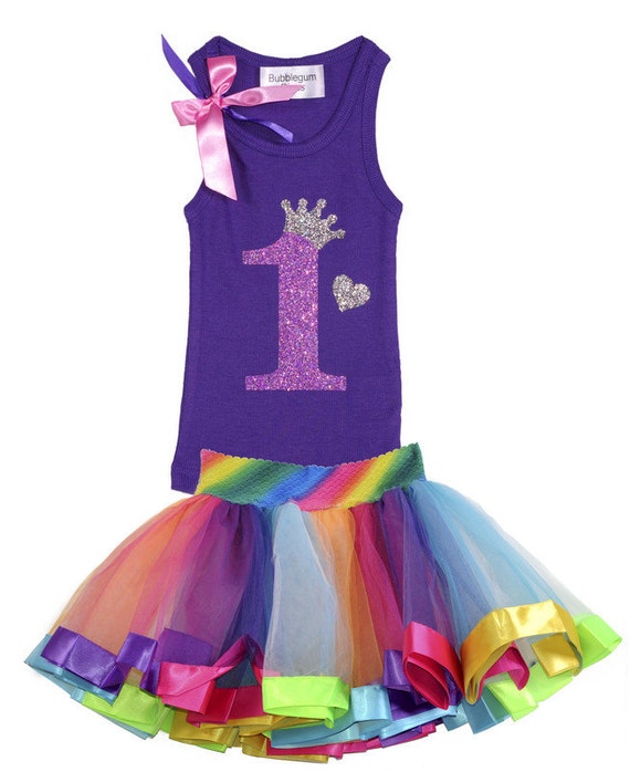rainbow 1st birthday shirt